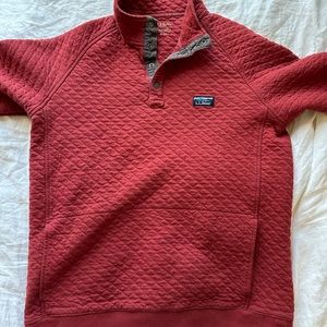 LL Bean quilted snap sweatshirt